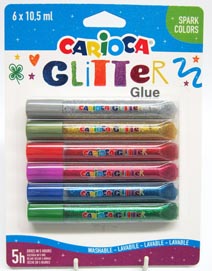 Carioca Klebstoff 6St Glitter Spark Colors